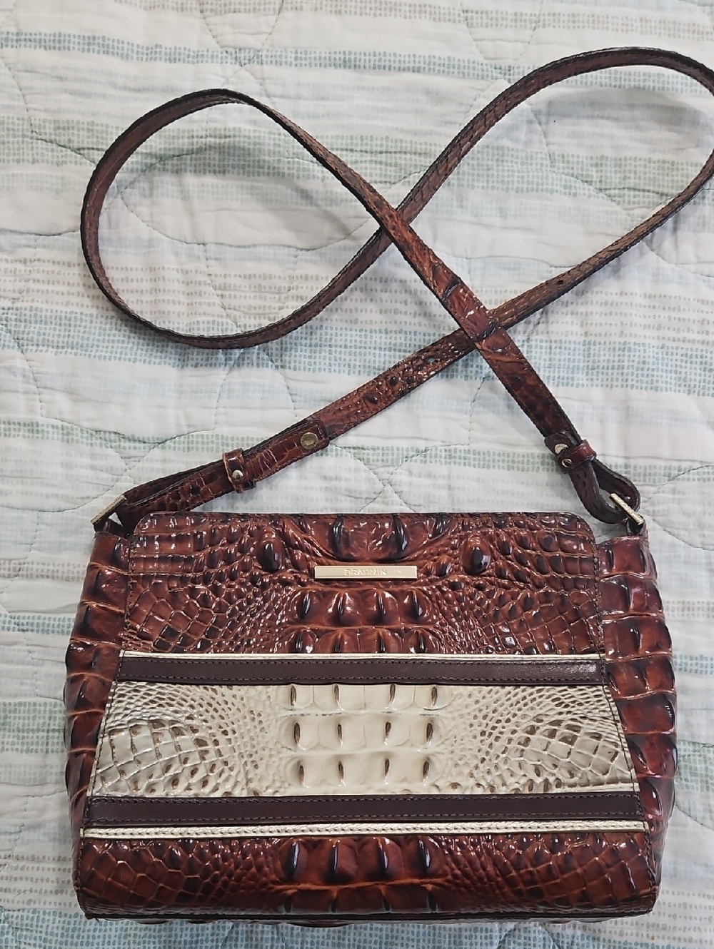 Brahmin Croc Embossed Purse